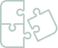 Deux pièces de puzzle s'emboîtent, représentant la connexion, l'intégration ou la résolution d'un défi.
