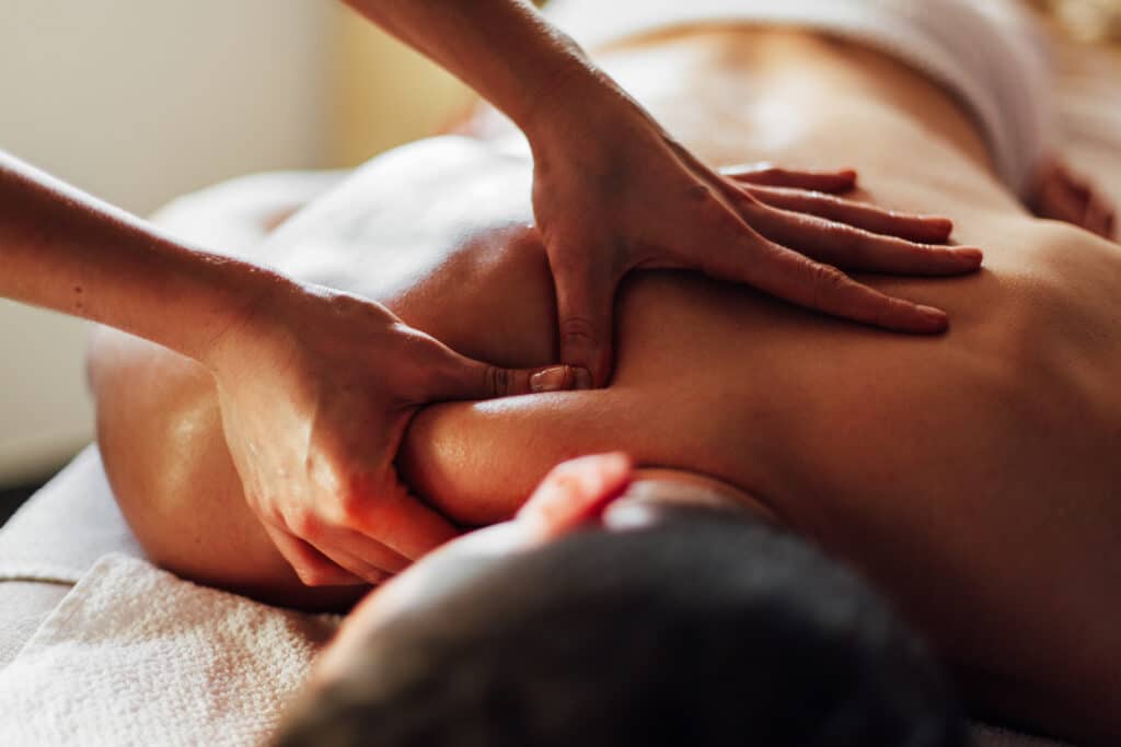 Even a tough guy needs a massage